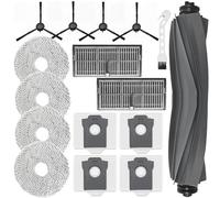 KimSin accesorios de repuesto para Dreame L10s Pro Ultra Heat, X30 Ultra robot aspirador, cepillo principal + 4 paños mopa + 4 bolsa de polvo + 4 cepillos laterales + 2 filtros