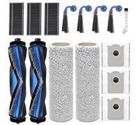 KimSin Accesorios para Ecovacs Deebot X9 Pro Omni, X9 Omni, X9 Pro Robot Aspirador de Repuesto, 2 Cepillo Principal, 2 Rodillo de paño, 3 Bolsas para Polvo, 4 cepillos Laterales, 3 filtros