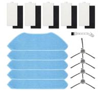 KimSin accesorios para Lefant M1 piezas de repuesto de robot aspirador, 5 hape filtros + 5 paños mopa + 4 cepillos laterales + cepillo