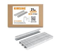 KIMSING Grapas de tapicería galvanizadas de calibre 21 de 1/2 pulgada (12,8 mm), 80 Series 3/8 pulgadas (10 mm), grapas de alambre fino de longitud de pierna