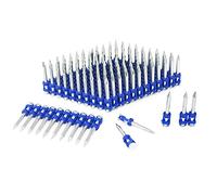 KIMSING MTSD-32 Calibre 12 1 1/4 pulgadas x 0.109 pulgadas vástago liso plástico recopilado hormigón y acero pasador de accionamiento mecánico galvanizado para hormigón de gas y clavadora de acero,
