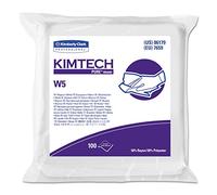 Kimtech 06179 W5 - Limpiaparabrisas de tareas críticas, bolsa doble plana, spunlace, 9 x 9, blanco, 100 unidades, 5 cajas
