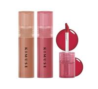 KIMUSE Gleamy Gloss Lip Stain Set, Resplandor Brillo de Labios de larga duración, Tinte de labios de color vivo con acabado hidratante sin peso y no pegajoso