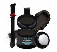 KIMUSE Hairline Powder, Polvo Para Retoque De Raíces - Cubre Áreas De Cabello Fino, Densifica Y Agrega Volumen, Resistente Al Sudor - Incluye Brocha De Doble Punta, Para Mujeres y Hombres
