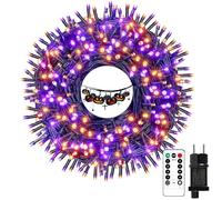 Kimuwote Halloween Guirnarldas Luces Exterior, 25M 200 LED Navidad Guirnaldas Luces Naranja + Púrpura 8 Modos Impermeable Interior Decoración Luces para Jardin Fiestas Festival Fiesta Balcón Terraza