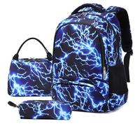 Kimwadalh Mochila Escolar Niño Unisex Sets de útiles Escolares Juveniles Mochilas Niño Primaria Mochila Colegio Chico Bolsas Escolares,3 in 1 Backpack Set Schoolbag Teens