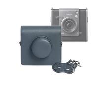 Kimyoaee Funda de transporte para cámara Fujifilm Instax Wide Evo 2 en 1, accesorios para cámara instantánea, bolsa de cuero con correa de hombro extraíble, gris
