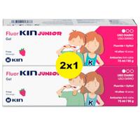 Kin FluorKin Junior Gel Dentífrico Sabor Fresa 2x75 ml