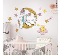 kina - Pegatina Pared Decoración Habitación Niños R00546 - Material Tela Ecológica, Hipoalergénico, Reposicionable, Efecto caricia, Escuela infantil - Gráficos Elefante y medir 80x30 cm