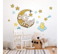 kina - Pegatina Pared Decoración Habitación Niños R00547 - Material Tela Ecológica, Hipoalergénico, Reposicionable, Efecto caricia, Escuela infantil - Gráficos Adular y medir 80x30 cm