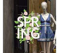 kina - UVNC0064 Pegatina Ventana Colección Primavera - Medida 40x30 cm - Decoración Escaparates Stickers Calcomanía