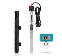 Kinbo - Calentador de acuario de 300 vatios, calentador sumergible para pecera, temperatura ajustable con termómetro de buceo y protector ...