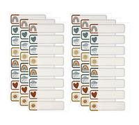 KINBOM 120 piezas de etiquetas autoadhesivas para ropa, etiquetas para niños pegatinas impermeables con nombre pegatinas para niños personalizadas para botellas de agua de jardín de infantes para