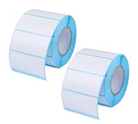 KINBOM 1600 Piezas 6x3cm Etiquetas Térmicas Autoadhesivas Pegatinas de Impresora Etiquetas en Blanco Extraíbles para Impresora Térmica Contenedores Cajas de Almacenamiento Oficina Suministros (Blanco)