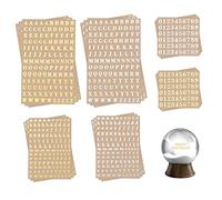 KINBOM 18 Hojas Mini Pegatinas de Números y Letras 5mm Pegatinas Alfabeto Pequeñas Metal Pegatinas Letras Pequeñas Pegatinas Números de Oro Plateado para Scrapbook DIY (Letras Mayúsculas y Minúsculas)