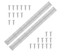 KINBOM 2 Piezas Bisagra Piano Acero Inoxidable 304 Bisagra Continua Trabajo Pesado Bisagra Continua Plegable Fija para Puertas de Piano Ventanas Gabinetes Cajas Herramientas Cajas Madera