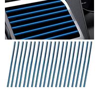 KINBOM 20 Piezas 19,5cm Tira Decorativa Coche Interior Tiras Decorativa para Ventilación de Automóvil Molduras Interiores para Aire Acondicionado de Automóvil Salida de Ventilación Rejillas (Azul)