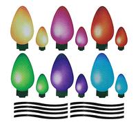 KINBOM 20 Piezas Pegatina Magnética Adornos de Navidad para Decoración navideña Coche Reflexivo Multicolor para Coche, Buzón de Correo, Superficie Metálica 6.7x13cm 3.6x7cm