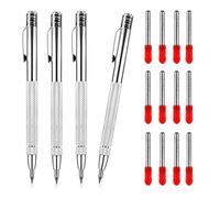 KINBOM 2st Tungsten Carbide Scriber, Carbide Scriber Penna med Magnet Scribe Tool med Extra 12 Ersättnings Röd Hatt-Märkningsspets för Glas/Metallplåt