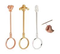 KINBOM 3 Piezas Soporte de Anillos, 7,4x1,7cm Clip para Anillo de Soporte de Dedo Diseño Exquisito Anillo de Soporte para Dedo para Mujer Dama Caballero Anillo de Dedo Fumador (3 Estilos, 3 Colores)