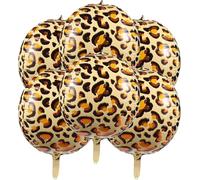 KINBOM 6 Piezas 56 cm Globos Leopardo Globos Guepardo 4D Foil Animal Globo para Zoo Jungle Kindergarten Cumpleaños Animal tema Fiesta Decoración Suministros