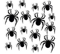 KINBOM 60 piezas Pegatina Araña 3D de Halloween, Spider Stickers Pegatina de Araña Negra Realista Decoración Halloween Terror para Pared Hogar Baño Suministros de Fiesta (3 Tamaños)