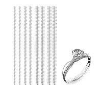 KINBOM 8 Piezas Ajustadores de Tamaño de Anillo, Transparente Ajustador de Anillos Suelto Invisibles Reductor Anillo para Mujer Boda (4 Tamaños)