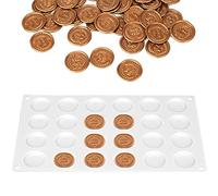 KINBOM Almohadilla para Sello de Cera, Disco Redondo Plano Molde de Silicona Bandeja Resina para Encerado Adhesivo Epoxy Resina UV Manualidades (Blanco)