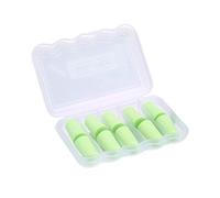 Kinbontop - 5 pares de tapones de espuma suave para los oídos, SNR de 35 dB, reducción del ruido, protección auditiva, color verde