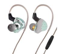 Kinboofi KBEAR Rosefinch - Auriculares intraurales, cancelación de ruido con placa frontal de aleación de zinc de grado aeronáutico, auriculares con cable desmontable para cantante (verde aguamarina,