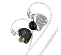 KINBOOFI KZ ZS10 Pro 4BA 1DD KZ Auriculares Multi Driver HiFi Monitor, KZ en el oído Auricular IEM con Todo en un botón (Negro con micrófono)