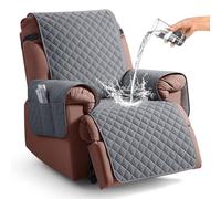 KinCam Funda 100 % impermeable para silla reclinable, fundas de sofá reclinable para mascotas, perros, funda de sofá reclinable, protector de muebles con correas elásticas para niños (23.6 pulgadas,