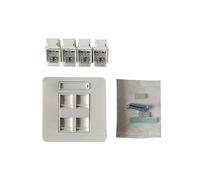 KINCJON 4 Ports Utp Cat6 Network Module Rj45 Wall Plug Lan Socket Connector Tool Free