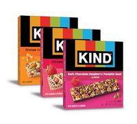 KIND® Barras de semillas, frutas y nueces, paquete variado de 18 unidades (fresa, chocolate negro, frambuesa y arándano naranja)
