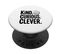 Kind Curious Clever Mindset - Cita Motivacional PopSockets PopGrip Adhesivo