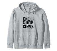 Kind Curious Clever Mindset - Cita Motivacional Sudadera con Capucha