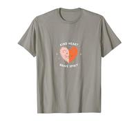 Kind Heart Brave Spirit Lion Inspiracional, jardín de Infantes Camiseta, Hombre, Pizarra, XL