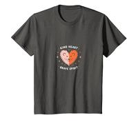 Kind Heart Brave Spirit Lion Inspiracional, jardín de Infantes Camiseta, Niños, Asfalto, 4 años