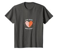 Kind Heart Brave Spirit Lion Inspiracional, jardín de Infantes Camiseta, Niños, Asfalto, 6 años