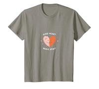 Kind Heart Brave Spirit Lion Inspiracional, jardín de Infantes Camiseta, Niños, Pizarra, 3 años