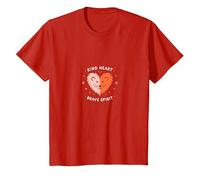Kind Heart Brave Spirit Lion Inspiracional, jardín de Infantes Camiseta, Niños, Rojo, 12 años