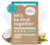 KIND LAUNDRY Detergent Sheets (Ocean Breeze) - Award Winning Eco Friendly Washer Soap Strips, Plant Based Liquidless Formula, Zero Waste, Biodegradable, Great for Travel, Camping (60 loads)