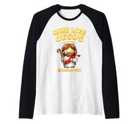 Kind Like Jesus Efesians Versículo de la Biblia Cute Kid Christianity Camiseta Manga Raglan