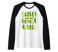 Kind of a Big Dill Pickle Lover Dad Gag Camiseta Manga Raglan