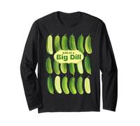 Kind of a Big Dill Pickle Lover Dad Gag Manga Larga