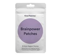 Kind Patches Parches Brainpower con Bacopa, Gotu Kola, planta de gingko y extracto de melena de león, vegano, 30 unidades