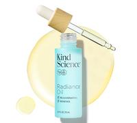 Kind Science Aceite facial blanqueador, hidratante con vitaminas E, C y A, baquuchiol, aceite de jojoba y aceite de moringa, antiedad para una piel fresca y radiante, vegano, sin parabenos