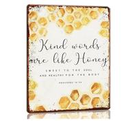 Kind Words Sweet To Soul Proverbs 16：24 Minimalist Metal Plaque 12x8 Inch