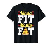 Kinda Fit Mostly Fat Funny Gym Design Camiseta