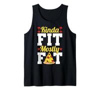 Kinda Fit Mostly Fat Funny Gym Design Camiseta sin Mangas